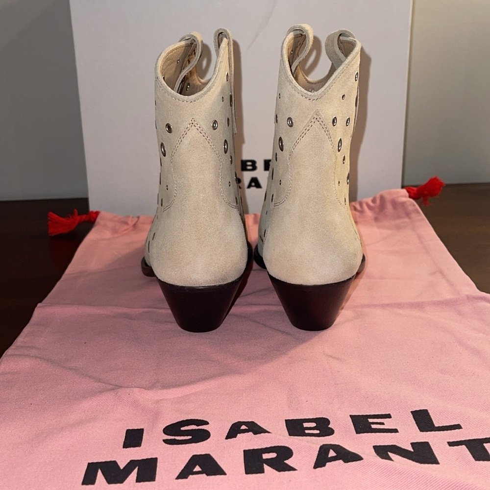 ❗️ $1000 Isabel Marant Cream Ankle Boots❗️ - Picture 4 of 7